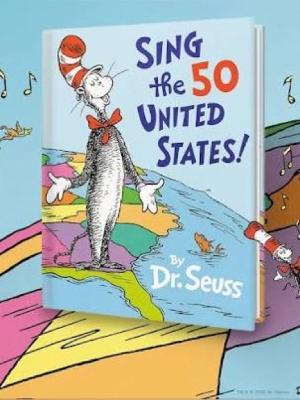 Dr. Seuss Sing the 50 United States! Hard Cover Large Children’s Picture Book